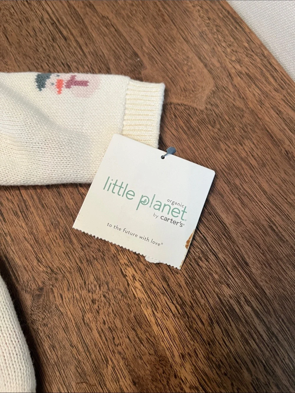 Little Planet Cream Snowman Knit Sweater & Gray Knit Pants Set